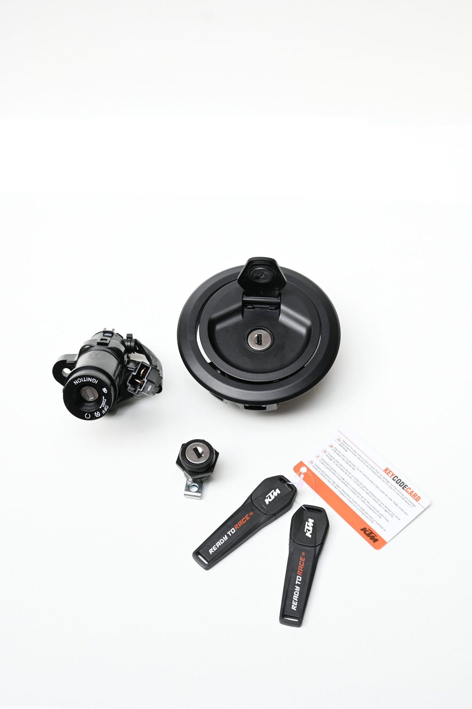 Motorcycle Ignition Switch & Fuel Tank Cap Lock Set with Keys (Complete Kit)