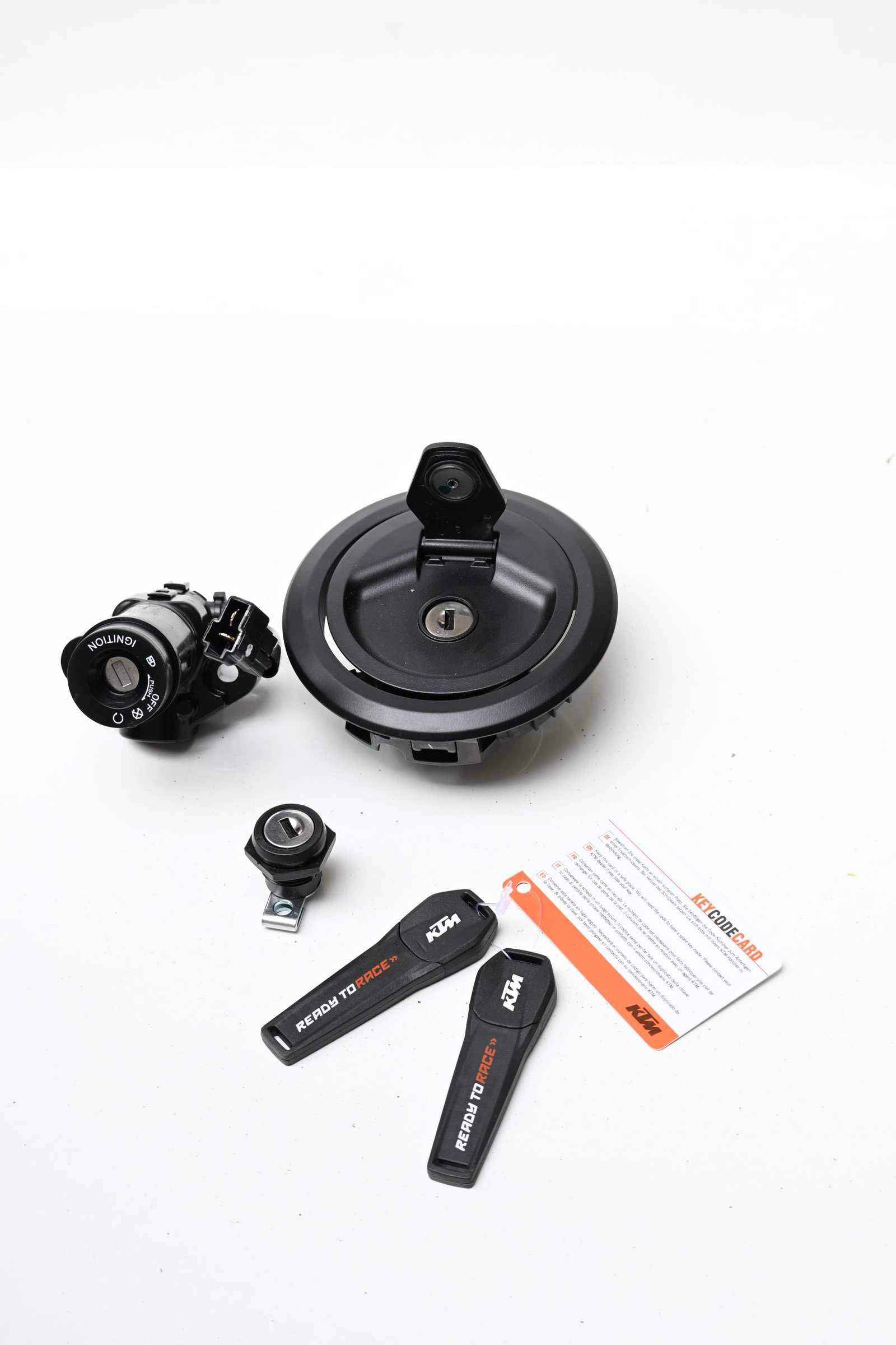 Motorcycle Ignition Switch & Fuel Tank Cap Lock Set with Keys (Complete Kit) - Image 2